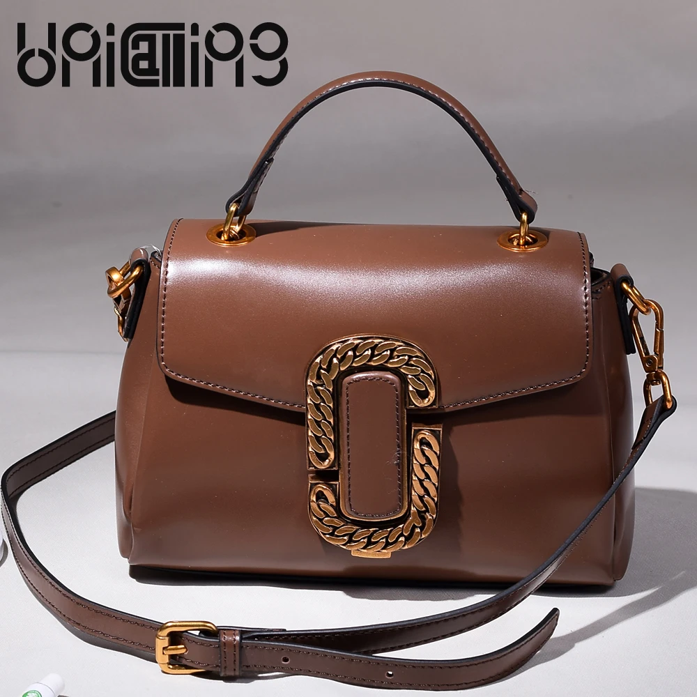 

Retro luxury handbags women bags designer lock catch paper clip Split Leather women bag Top grade mini women crossbody bag