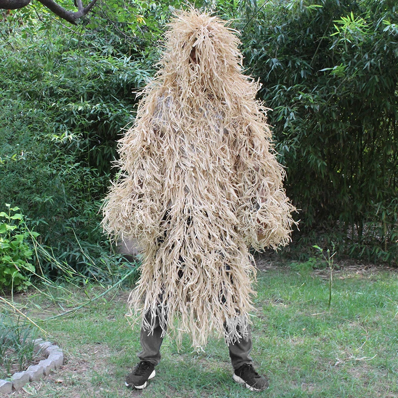 

Military Tactical Gear Handmade Straw Hunting Clothes Scarecrow Style Camouflage Clothing Ghillie Suit Birdwatching