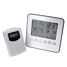 LCD Wireless Weather Station Digital Indoor/Outdoor Thermometer Hygrometer Temperature Humidity Meter Date Alarm Clock 13% off