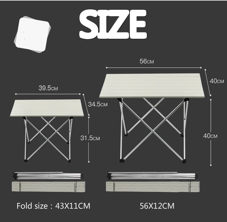 Ультра-светильник алюминиевый сплав складной переносной стол для пикника барбекю Открытый кемпинг стол маленький чайный стол