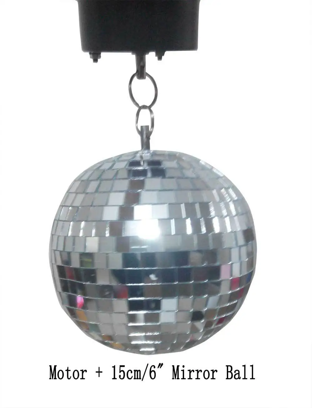15cm clear glass rotating mirror ball 6" disco DJ party lighting with