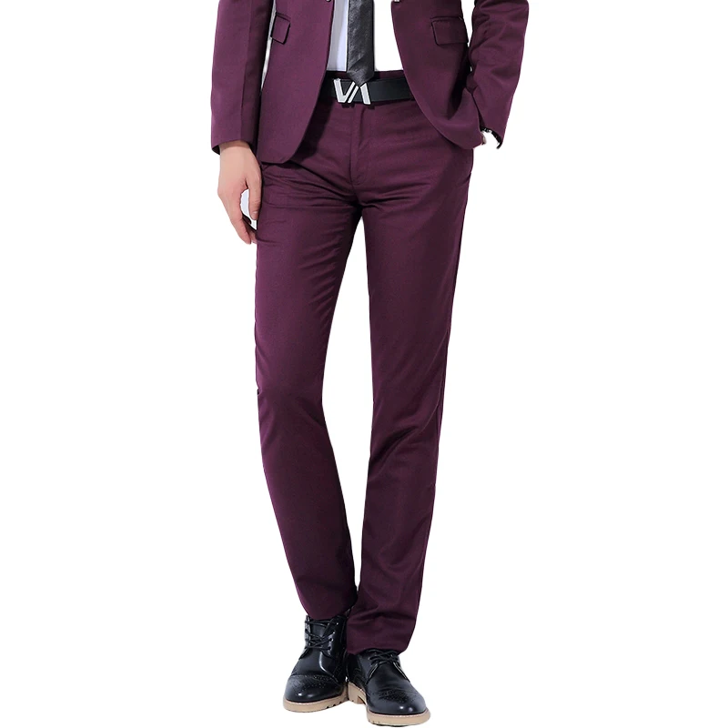 Men's Suit Pants Solid color Big Size High Quality Mens Pants Business Trousers Slim Mens Formal Pants Non Ironing Gent Life