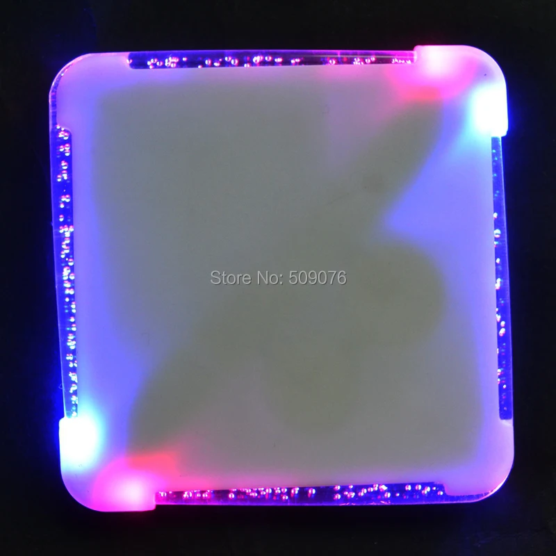 

480pcs LED Coaster square Bottle Cup Pad Mat Tableware Glow Bar Club Christmas Xmas Nightclub Bar Party