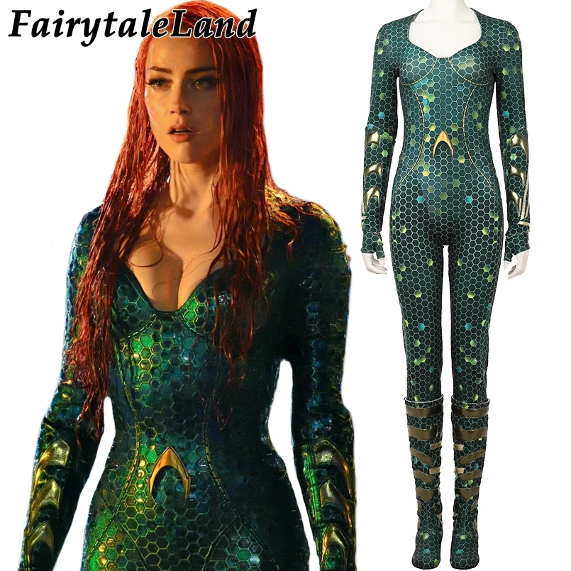 Костюм для косплея из фильма Aquaman Mera карнавальный костюм на Хэллоуин взрослых