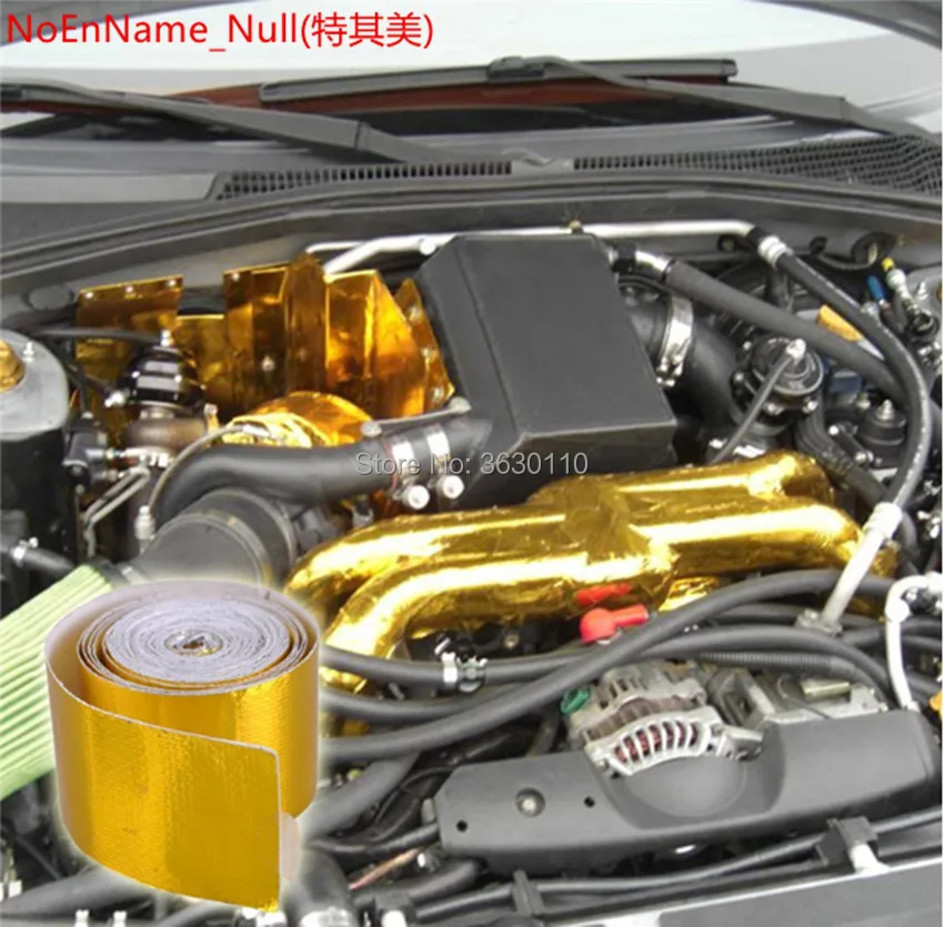 

5cm * 5M Reflect A Gold Thermal Tape Intake Wrap Reflective Heat Barrier Self Adhesive Engine Heat Protection Resistant
