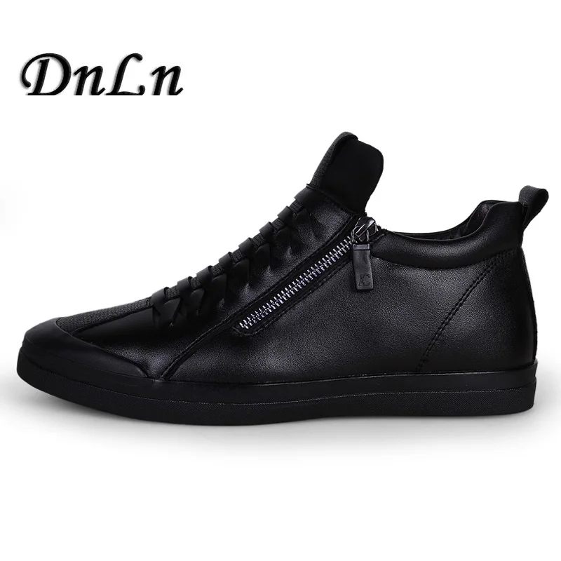 Spring 2019 Casual Male Shoes Fashion Men Zipper Boots Black Ankle Mens Motorcycle Boots 6#26NE50