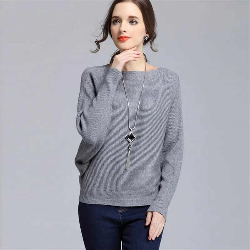 Женский трикотажный пуловер с вырезом лодочкой один размер 2017|femininas blouses|blouse