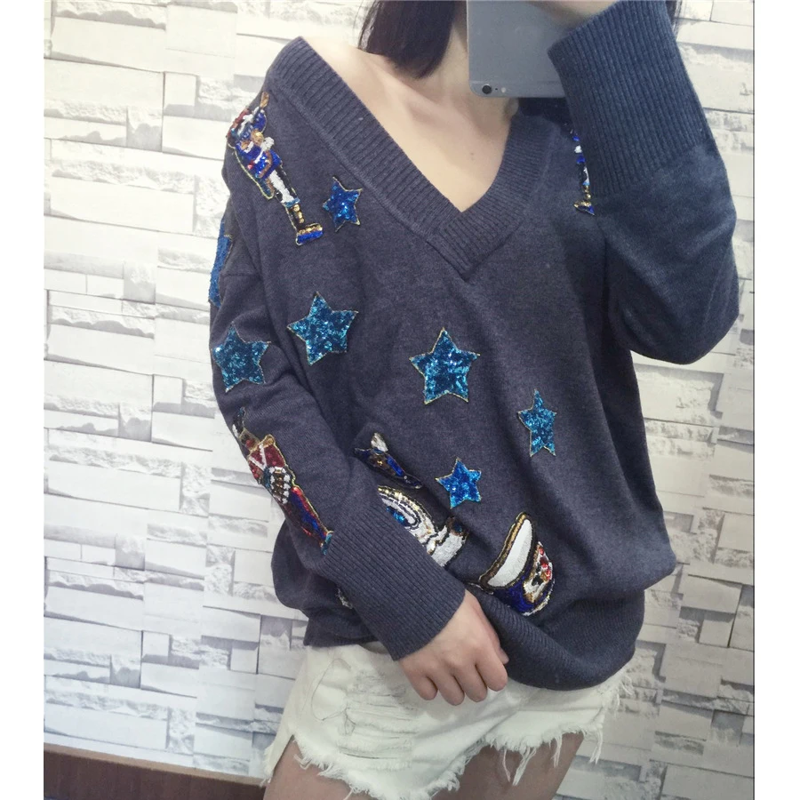 Sexy V Neck Women Sweaters