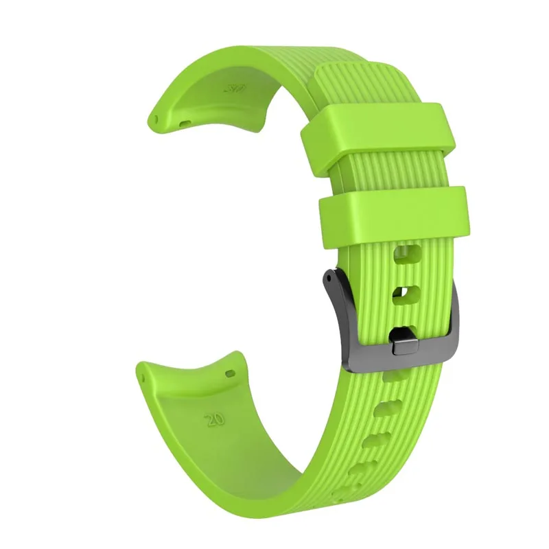 Зеленый Quick Release силиконовый ремешок на запястье Замена для Pebble Time круглые часы 20 мм GT66 - Цвет: Зеленый