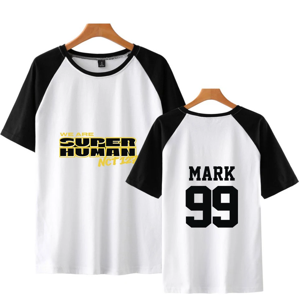 

NCT 127 WE ARE SUPERHUMAN Summer Soft Raglan Short sleeve T-shirt Kpop Harajuku Women/Men Leisure Round Collar Casual T-shirts
