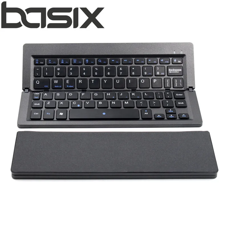 

BASIX Mini Wireless Bluetooth Keyboard Folding Slim Mini Wireless Bluetooth Keyboard for Windows Android IOS PC Smart Phones