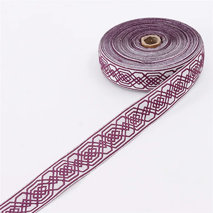 2  25mx3cm Jacquard Ribbon For Home Textile Curtain Printed Satin Ribbon Handmade Diy Wedding Decor Cake Box Clothing Gift Ribbons
