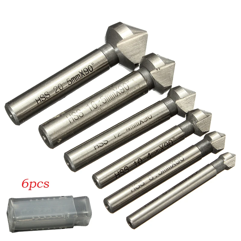 New 6pcs New High Quality 90 Degree Chamfer Milling Cutter Grinding
