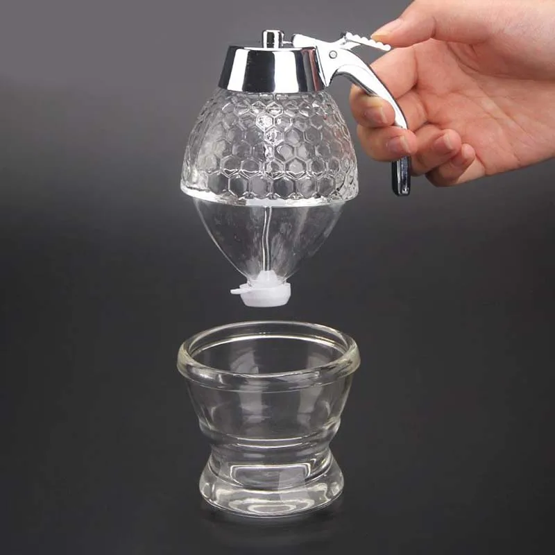YOMDID Honey Squeeze Bottle Juice Syrup Cup Drip Dispenser Practical Honey Jar Container Juice Bee Drip Dispenser Storage Kettle
