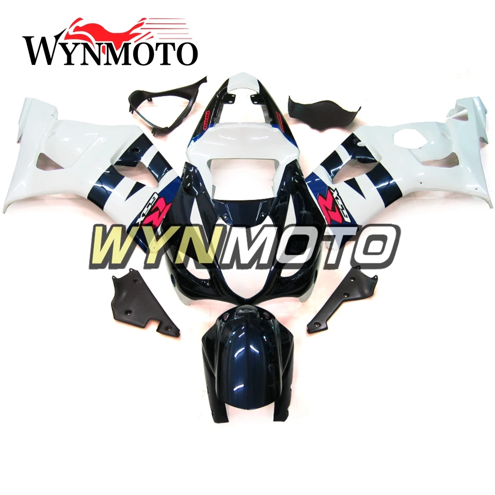 Выполните обтекатели комплект для GSXR1000 2003-2004 03 04 K3 впрыск АБС пластмасса Обтекатели Полный Чехлы кузовные Обтекатели белого и черного цвета