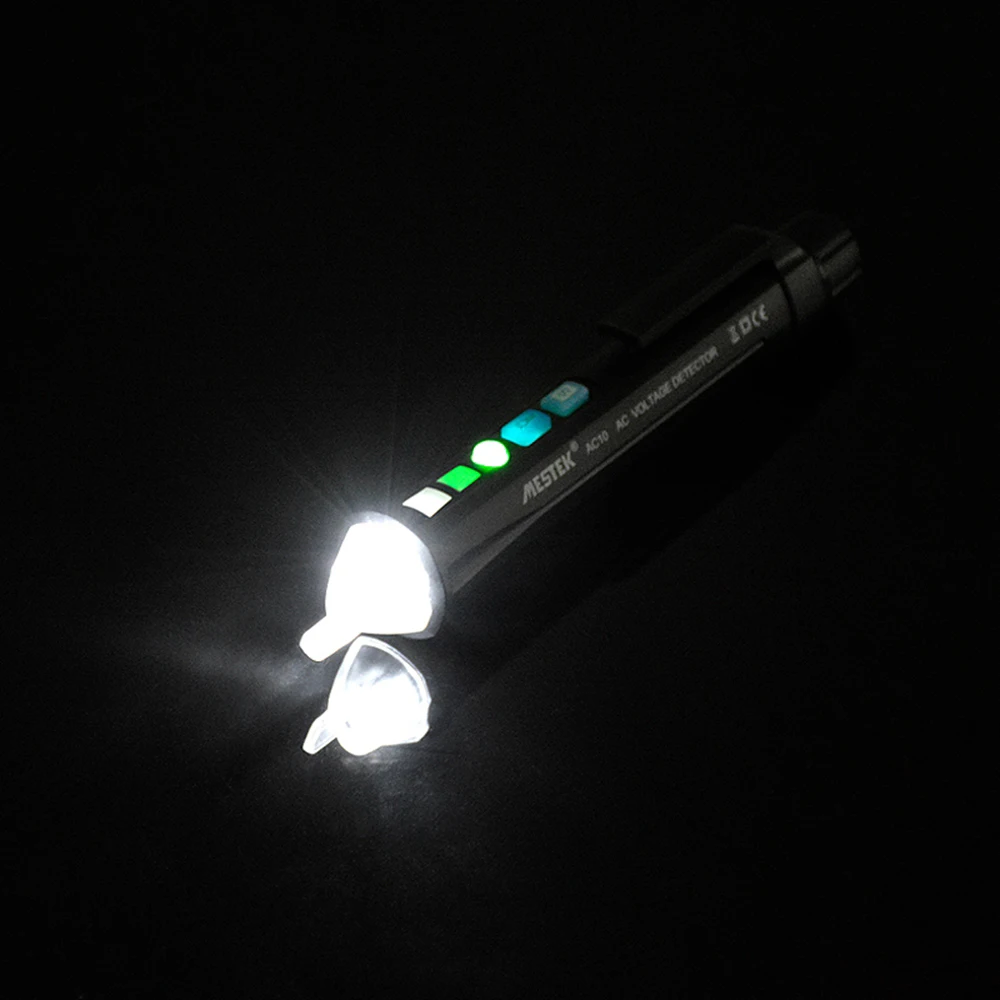 MESTEK интеллектуальная бесконтактная ручка тестера напряжения переменного тока в форме детектора со звуком и световой сигнализацией