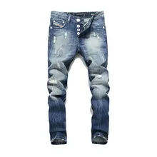 Новинка,, модные мужские джинсы бренд dsel, прямые джинсы, рваные джинсы итальянский дизайнер огорчен мужские джинсы 40