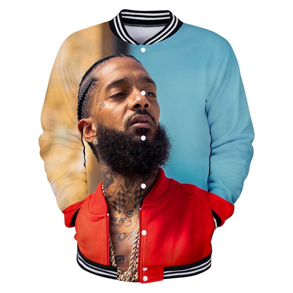 Хит, мужская куртка с 3D принтом nipsey hussle, модная бейсбольная форма nipsey hussle, мужская куртка размера плюс