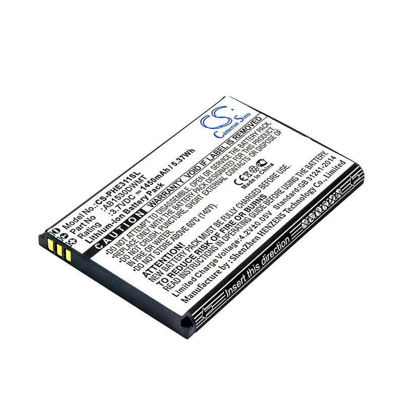 Аккумулятор Cameron Sino 1450mah для PHILIPS Xenium CT311 E311 AB1530DWMT