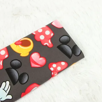 

half meter plain pure cotton fabric with Northern Europe cartoon print, handmade DIY garment dress children cloth B474