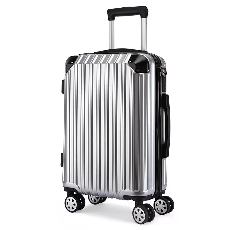 20/24/28 дюймов ABS+ PC чемодан на колесах для путешествий Спиннер багажная тележка леди кабины, сумка для багажа для мужчин с твердыми стенками чемодан - Цвет: Silver