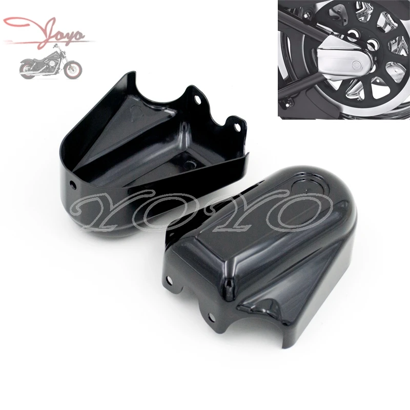 Черные задние крышки осей для Harley Softail Slim Blackline Cross Bones Heritage Night Train Deluxe FLSTN FLSS FLSTSB