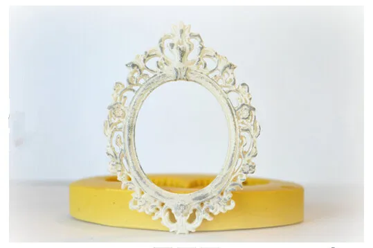 

Oval Elegant Frame Silicone Rubber Flexible Food Safe Mold Mould- resin, Fondant Cake Decoration mold aroma stone moulds