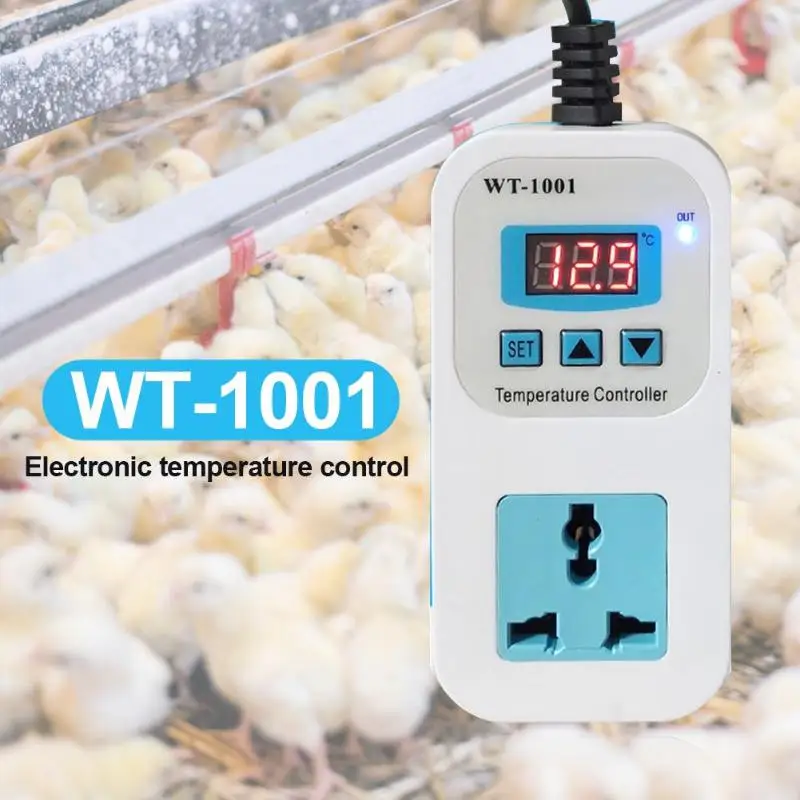 WT-1001 AC 110-220 V Цифровой термостат регулятор температуры микрокомпьютер розетка
