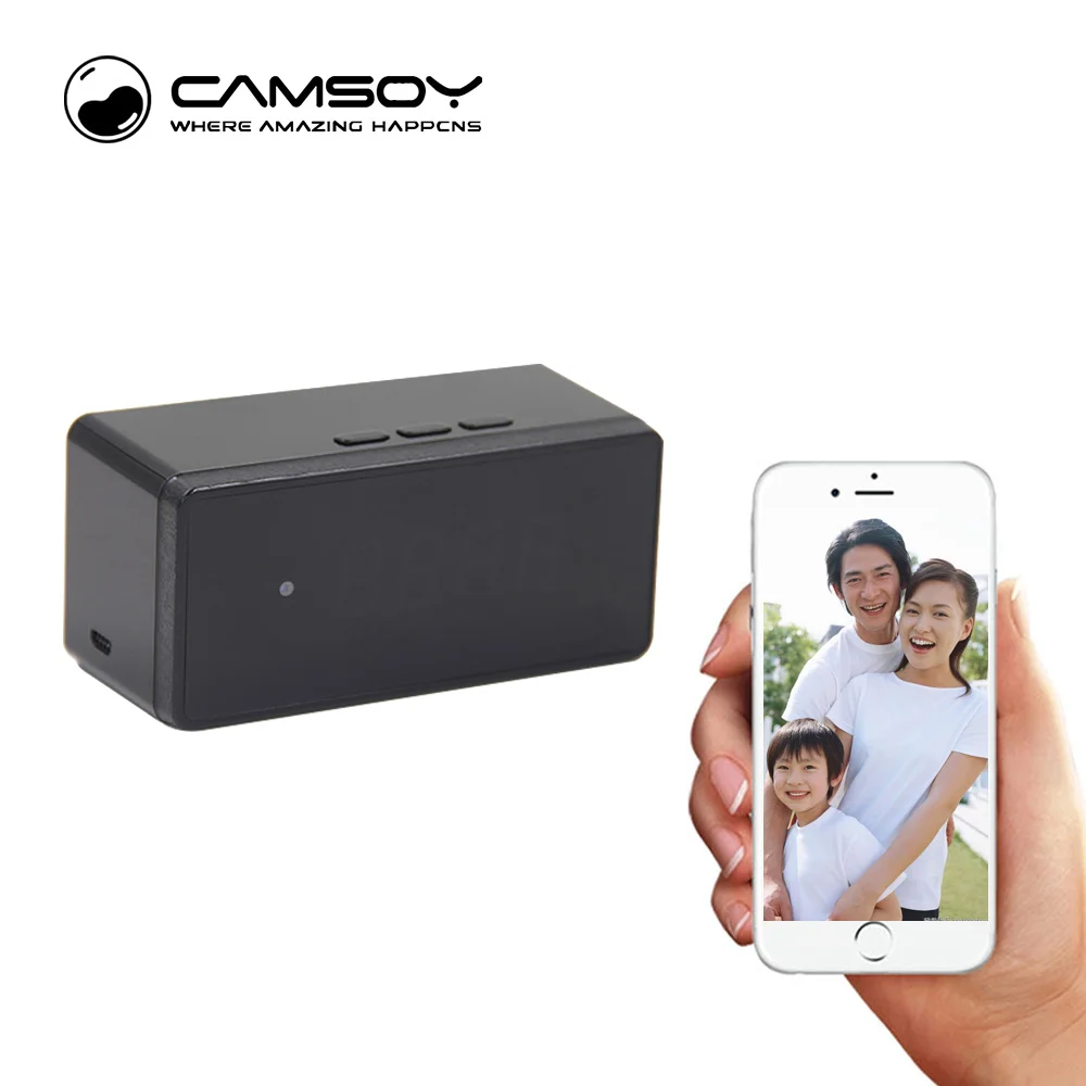 Wifi Clock Camera Alarm Setting 720P HD H 264 IP Mini Kamera Night Vision Table Clock