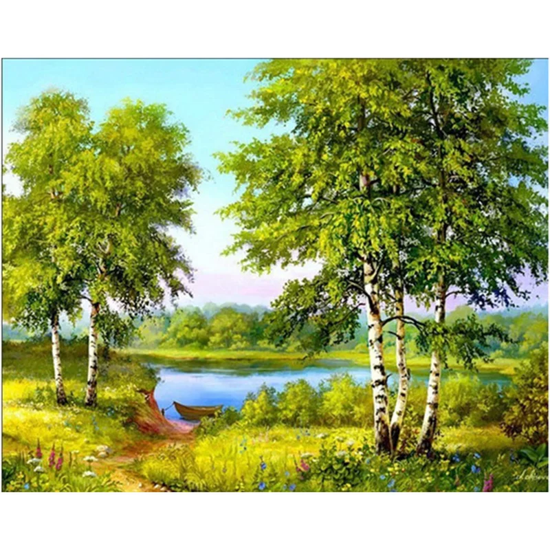 5D DIY Mosaic Full Diamond Painting Home Rhinestone Embroidery Scenery Square/Round Drill Cross Stitch Kits Wall Decoration ZS | Дом и сад