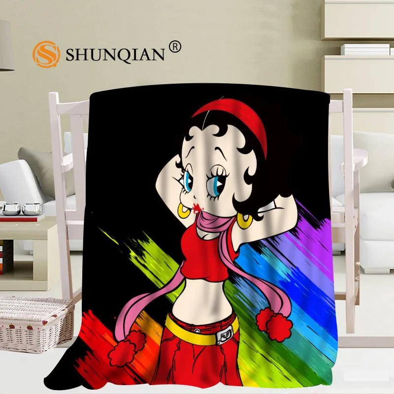 Изготовленное на заказ одеяло betty boop Фланелевое Falafel Fabric56x80inch 50X60 дюймов 40X50 дюймов диван-кровать пледы одеяло детское теплое одеяло для взрослых - Цвет: Blanket