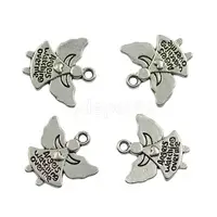 30 Tibetan Silver Color Angel Charms Pendants Angels Watching over me Jewelry DIY 2
