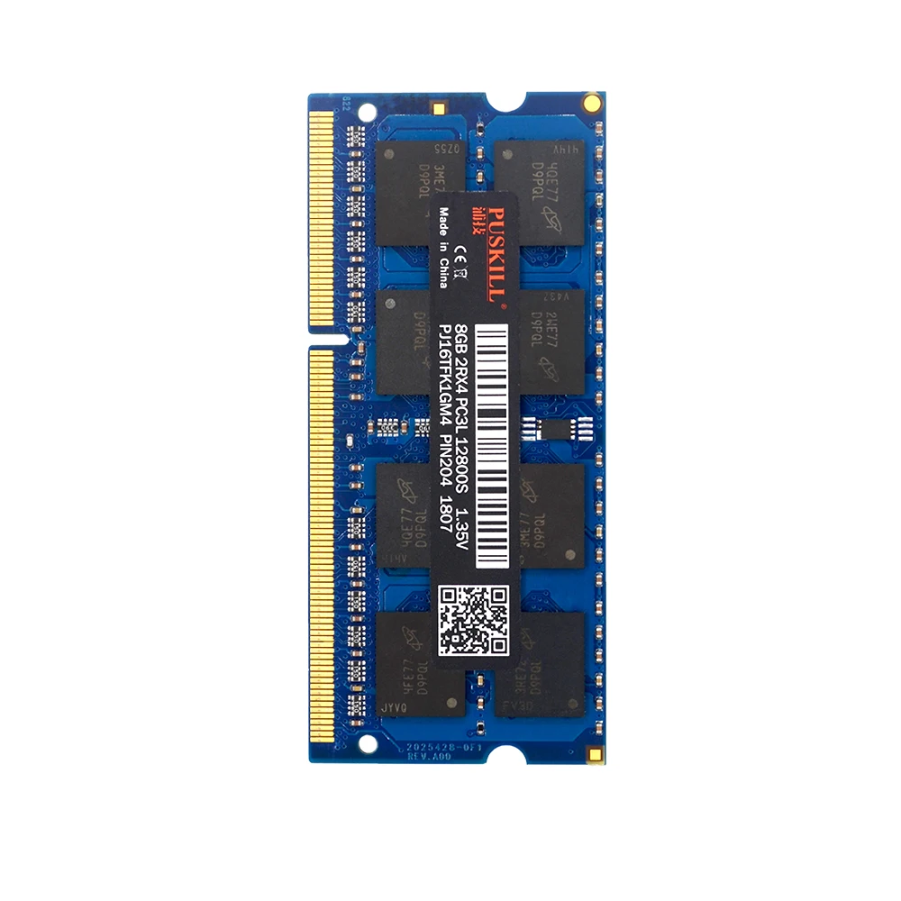 كمبيوتر محمول الذاكرة DDR3 8 GB 1600 MHz PC3L 204Pin 1.35 V لا ECC RAM