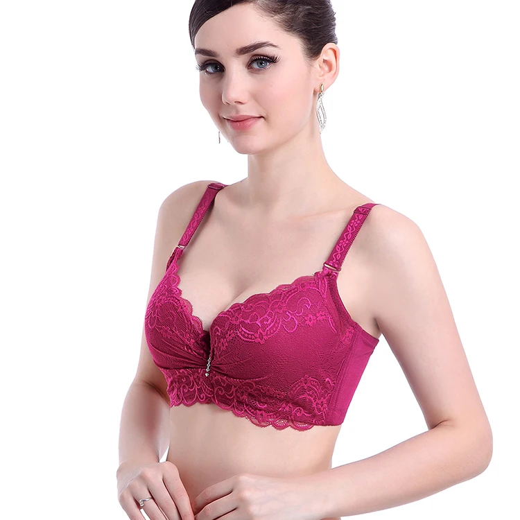 Thin plus size bra cup adjustable push up side gathering furu mm Large c cup e cup women's underwear 36E 38E 40E 42E 44E 46E BH