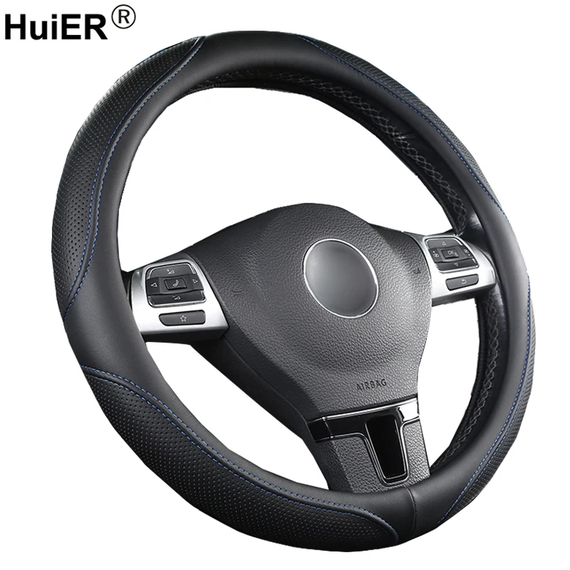 HuiER Оплётка на Руль универсальный автомобильный чехол руль Модные 4 цвета из