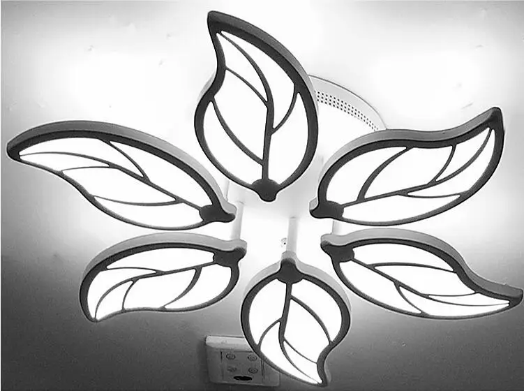 Baratos Descuento especial 6 cabezas nuevo diseño acrílico moderno Led luces de techo lampe plafond avize interior 4 formas 100 240V