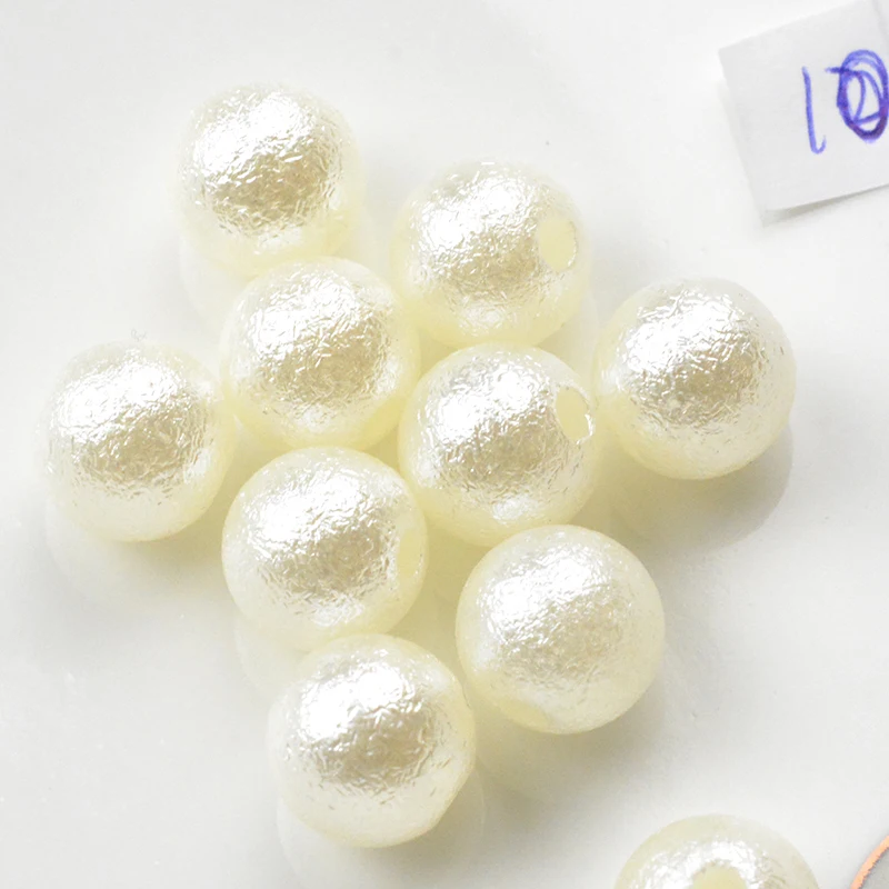 

FLTMRH 10MM 60PCS White Back Pearl Bead Rose Flower Pearl Cabochon Beads For Craft Diy Jewelry Making