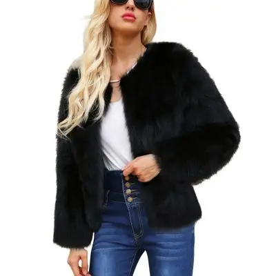 Women New Free Shipping Fashion Faux Fur Coat MT0037
