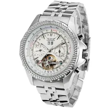 JARAGAR Hommes Montres Tourbillon Mâle Horloge En Acier Inoxydable Bande Montre-Bracelet Mécanique Horloges Mannen
