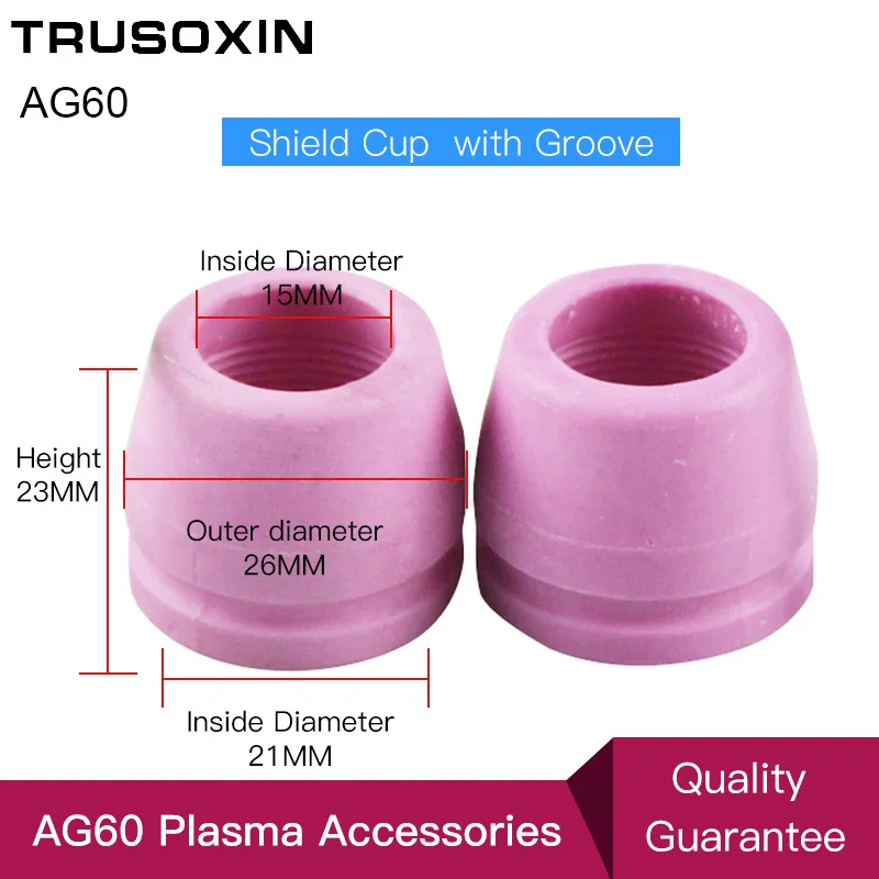 10PCS Ceramic shield cups and 10PCS Guide Ring/Air Plasma Cutter AG60 Cutting Torch Consumable/Weiding Tools/Accessories