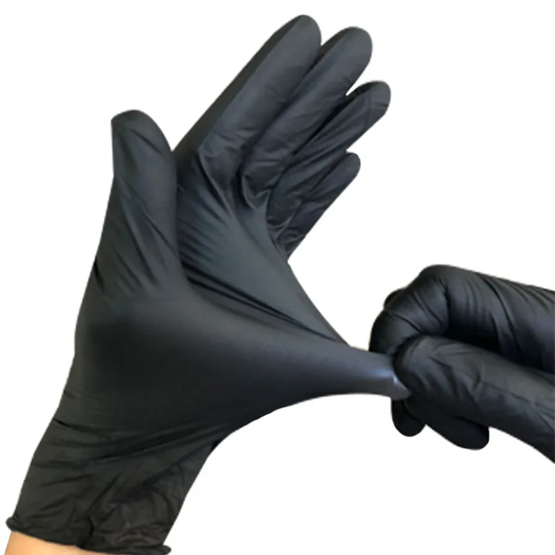 10 шт S/M Одноразовые черные лабораторные перчатки медицинские принадлежности для чистки татуировок Бытовые аксессуары для татуировки нитриловые резиновые перчатки