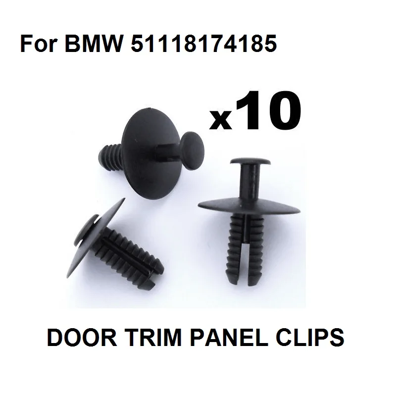 10x MOUNTING CLIPS SPREADER RIVETS For BMW e38 e39 e46 x5 z3 z4 51118174185 NEWin Auto Fastener