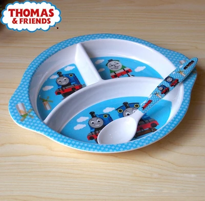 Thomas Children tableware baby cutlery children's cutlery set spoon bowl food tray three grid food container combination