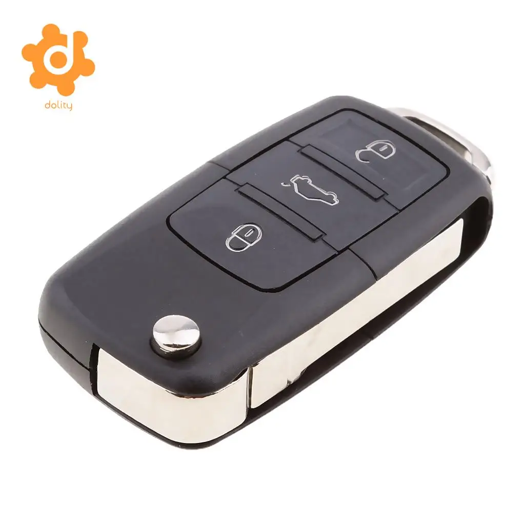 4 Button Car Remote Folding Key Replacement for VW Bora Passat Golf Jetta