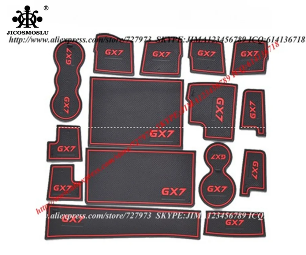 

Automobile Anti Slip Mat Door Groove Pad Car Slot Mat Cup Pad For Geely Emgrand X7 Gleagle GX7 Enlgon SX7 2014 Styly 15pcs