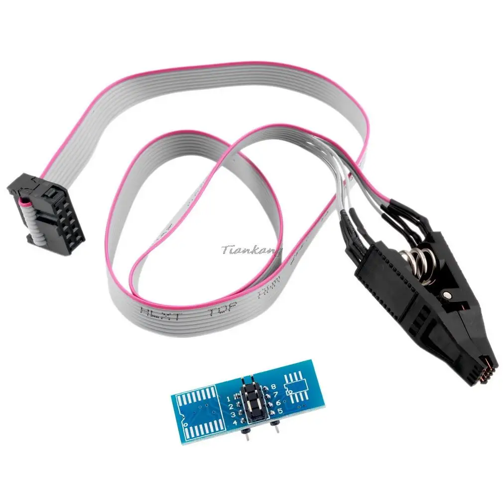 

HOT New Professional SOIC8 SOP8 Flash Chip for IC Test Clips Socket Adpter BIOS/24/25/93 Programmer