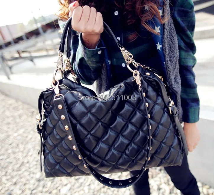 Wholesale Grid Lines Women Messenger Bags Shoulder Bags Women 2016
