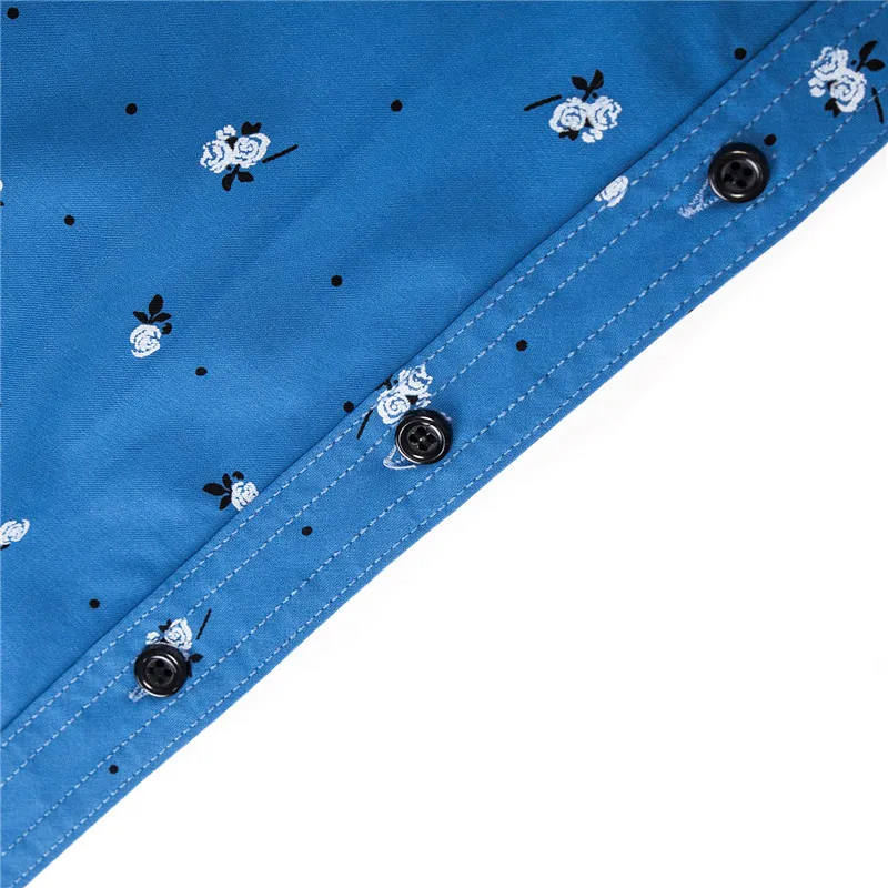 New Brand Casual Men's Rose Floral Printed Shirt Spring Autumn Male Long Sleeve Dress Shirts Tops Camisa Masculina Euro Size M-3XL (9)