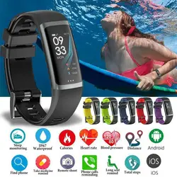 Teamyo умный фитнес-Браслет Водонепроницаемый цветной экран кровяное давление кислородный Пульс многоспортивные часы для женщин и мужчин