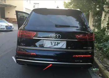 

Stainless Rear Matt Bumper Protector Strip light Lower decoration cover Trim 1pcs For Audi Q7 4M 2016 2017